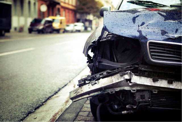 Knautschzone bei Autounfall