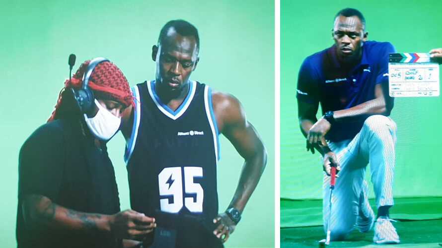 Usain Bolt im Aufnahmestudio auf Jamaika