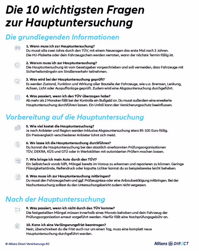 Hauptuntersuchung Auto