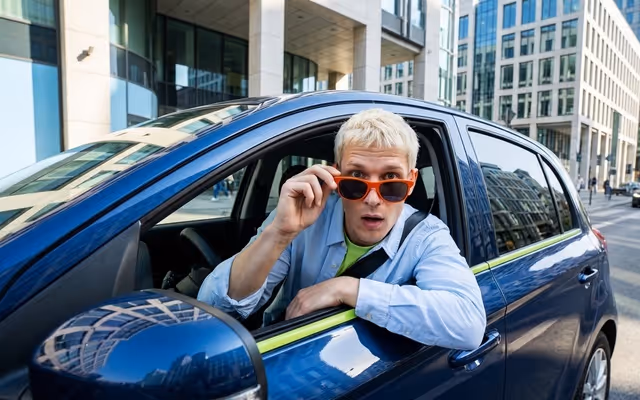 Mann in Auto