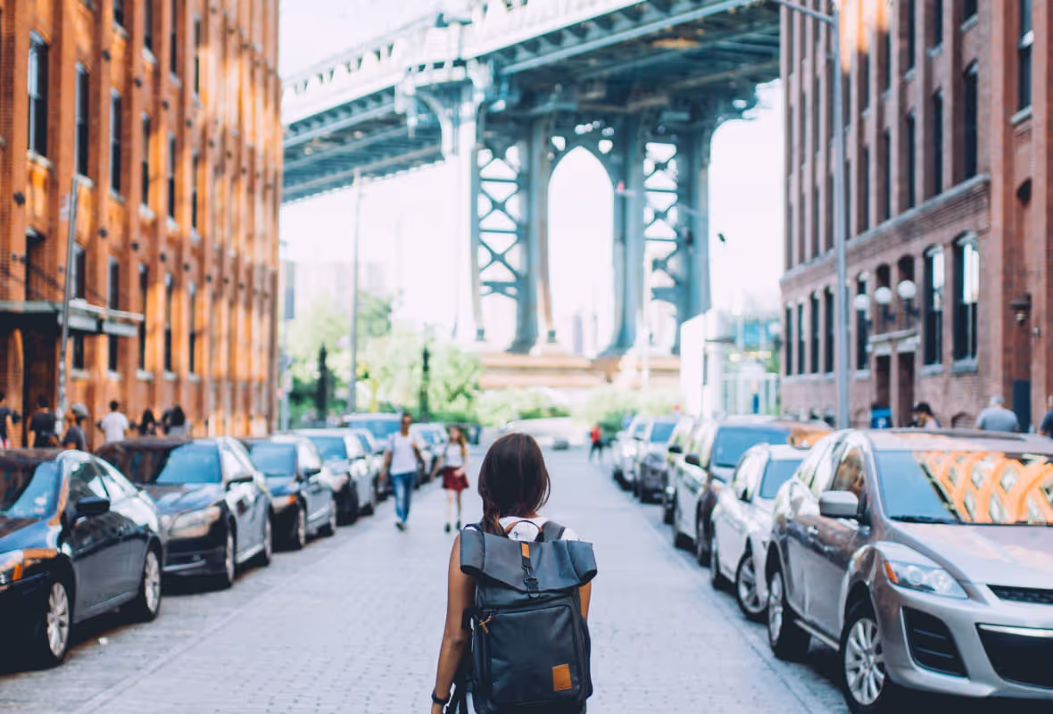 Frau in New York City