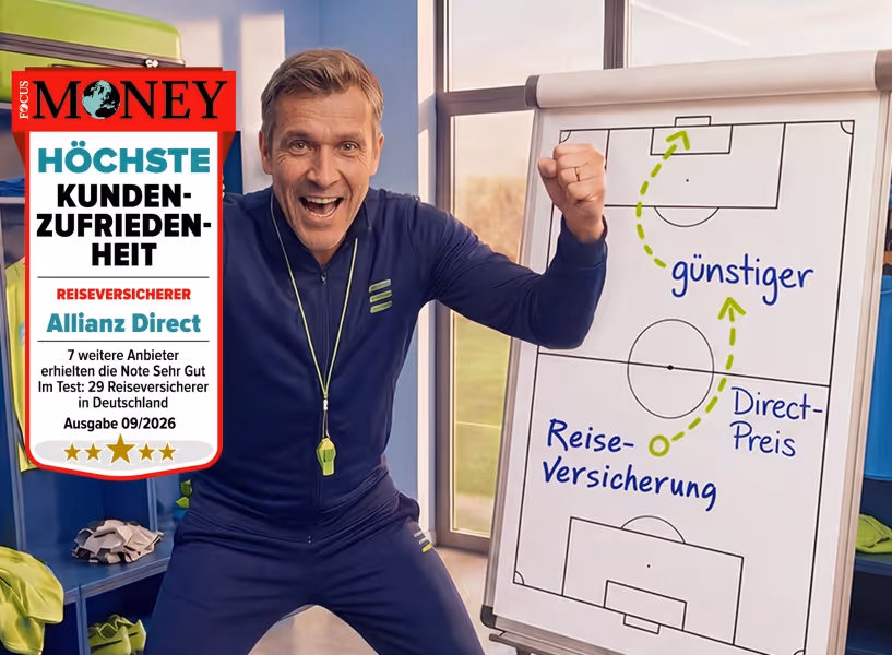 Allianz Direct Reiseversicherung von Focus Money ausgezeichnet