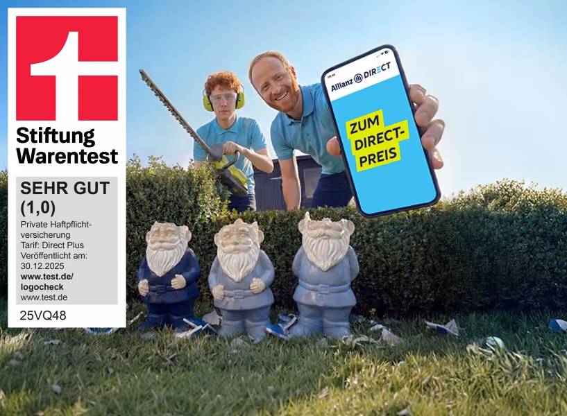 Privathaftpflichtversicherung Stiftung Warentest SEHR GUT (1,0) Tarif Direct Plus