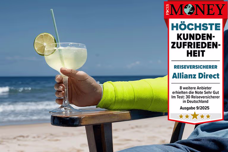 Allianz Direct Reiseversicherung von Focus Money ausgezeichnet
