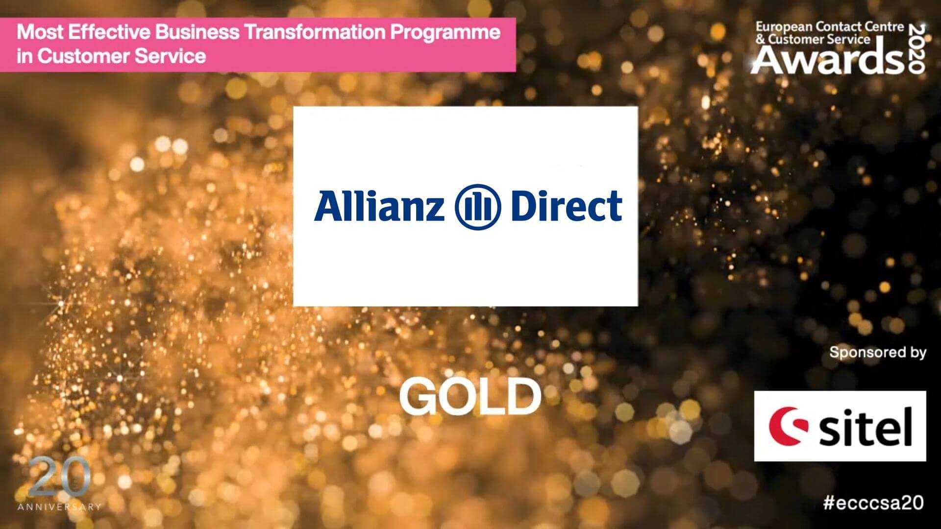 Allianz Direct gewinnt European Contact Centre and Customer Service Award
